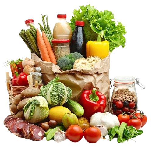 Chef with fresh vegetables